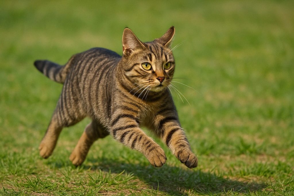 キジトラが走っているところ