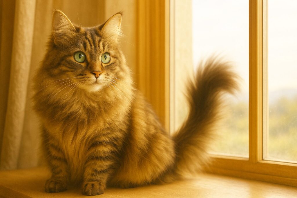 キジトラの長毛