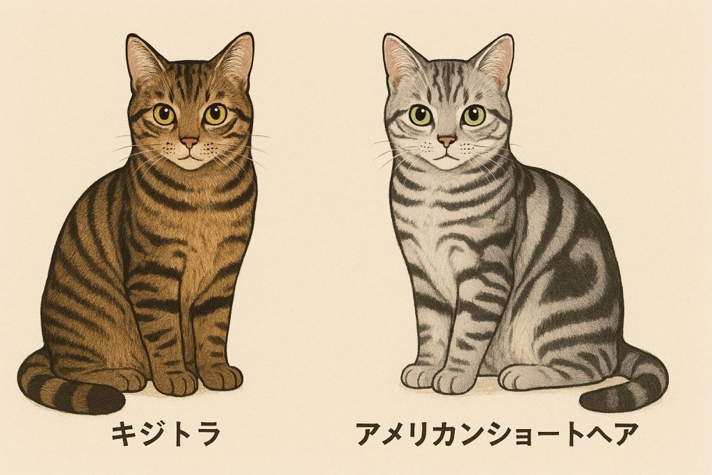 キジトラとアメリカンショートヘア