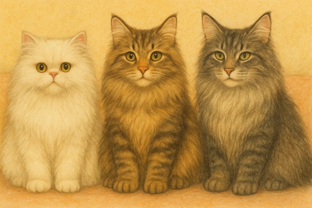 キジトラの長毛