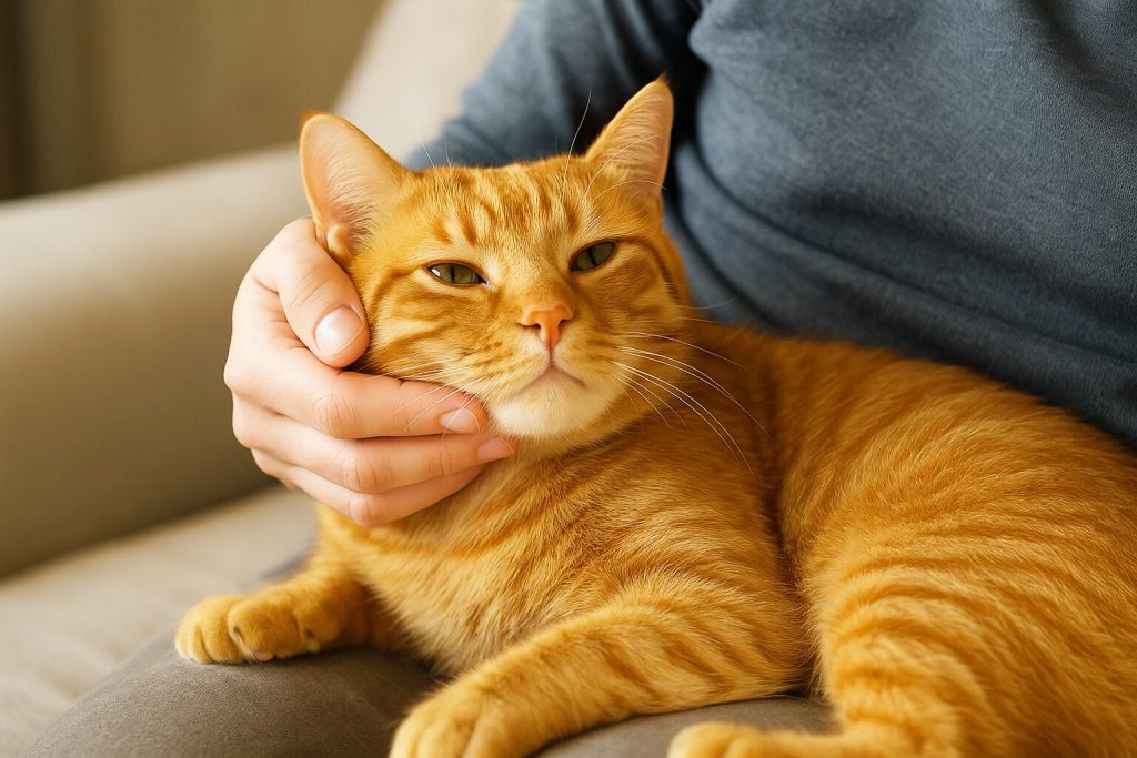 甘えん坊の茶トラ