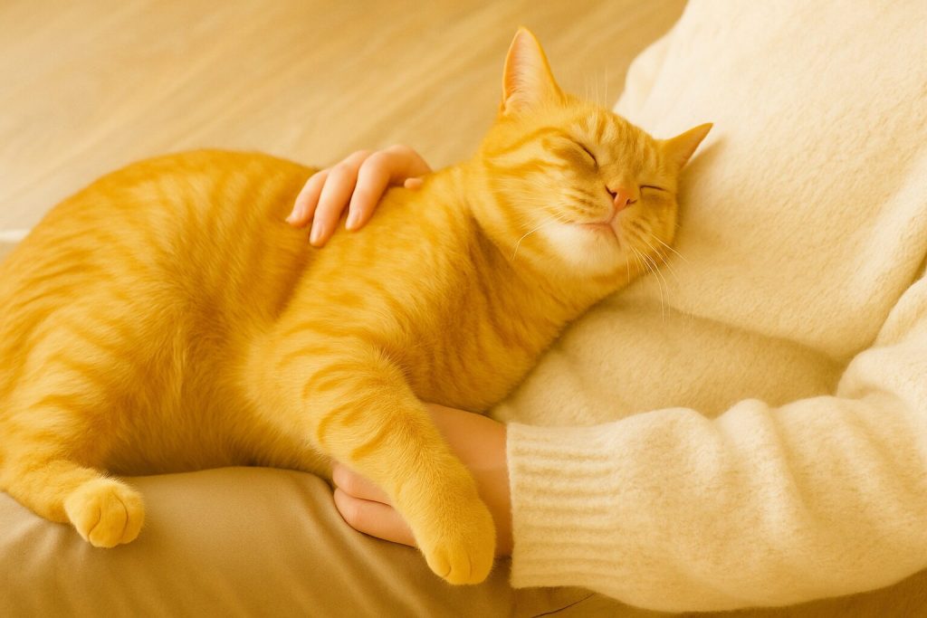 甘えん坊の茶トラ