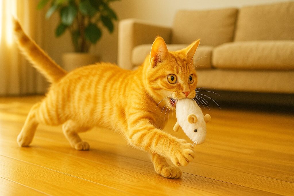 やんちゃな茶トラ猫