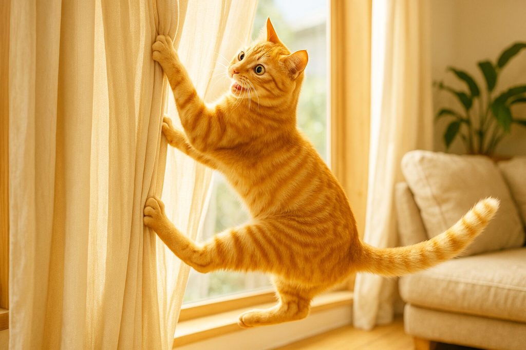 やんちゃな茶トラ猫