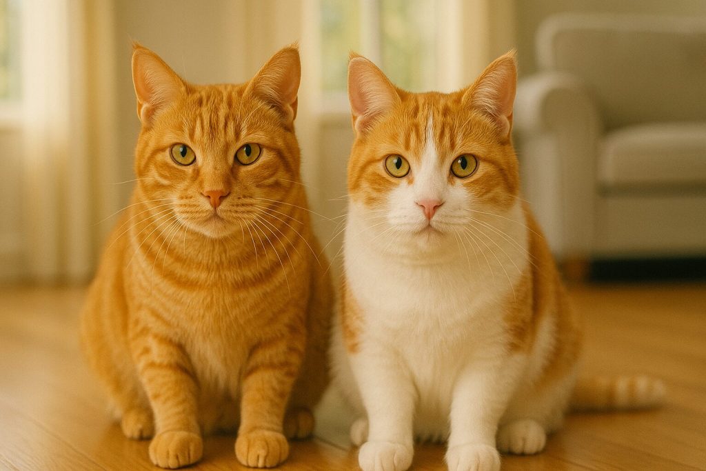 茶トラと茶白猫