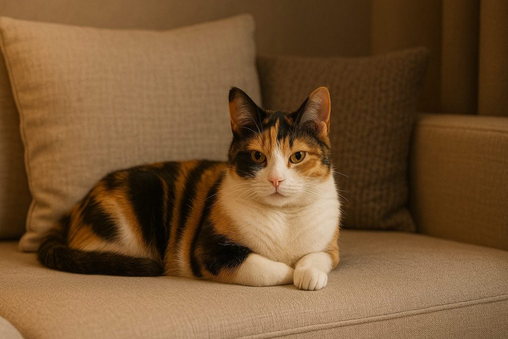 気まぐれな三毛猫