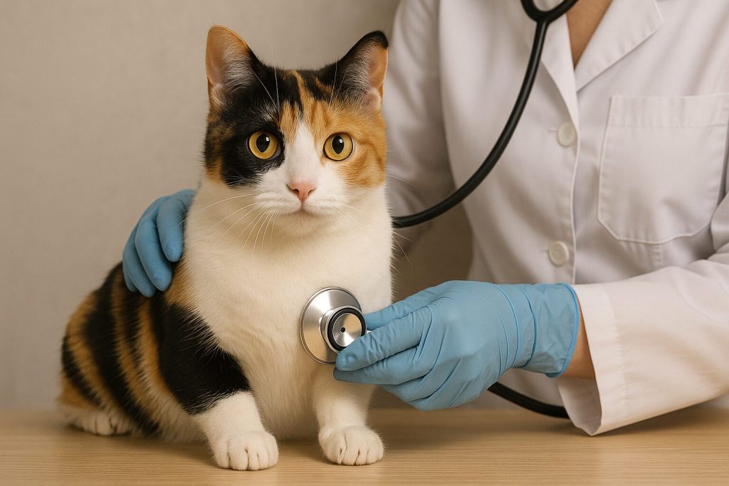 三毛猫の健康診断