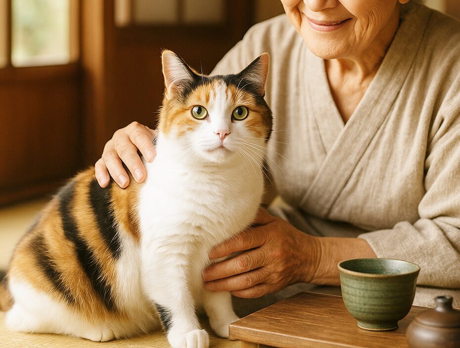三毛猫とおばあさん