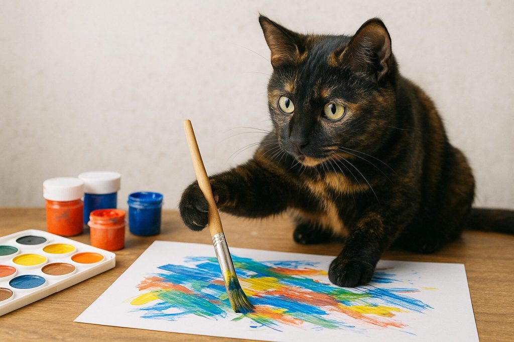 自分のペースを守るサビ猫