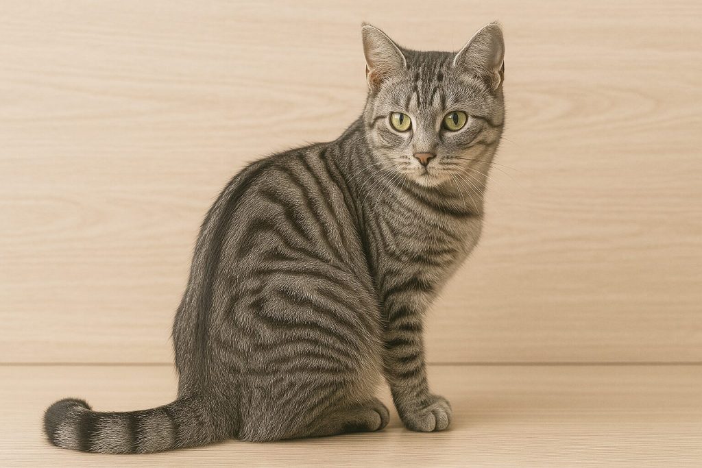 背中に一本線があるサバトラ